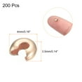 thumbnail image 2 of Uxcell 200 Pack 4mm Crimp Beads Covers Round Open Beads End Tips Rose Gold, 2 of 5