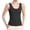 Black, variant on Lonomox Women's Crew Neck Seamless Tank Tops Basic Sleeveless Layering Undershirt Solid Color Inner Shirts for Daily Wear