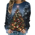 thumbnail image 6 of EchfiProm Womens Christmas Sweatshirts Oversized Sweatshirt Pullover Vintage Fall Xmas Light Up Tops for Women Long Sleeve, 6 of 8
