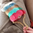 thumbnail image 5 of Bolsos de noche para mujer, bolsos de mano y carteras de diseñador de lujo, novedad de 2023, bolso de mano de muñeca con ribete de cuentas y incrustaciones de lentejuelas de PVC, 5 of 5