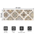thumbnail image 3 of Bohemian Retro Floral Non-Slip Entryway Door Mat,Boho Indoor Decor Durable Low Plush Door Mat,Washable Welcome Rug for Patio Hallway Home Decor 16x47 Inches, 3 of 3