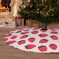 thumbnail image 2 of Cauagu 30" Christmas Tree Skirt Strawberry Pattern Christmas Tree Decorations Tree Mat for Xmas Decorations Occasion Holiday Home Decor -30", 2 of 7