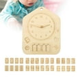 thumbnail image 4 of figatia Montessori Puzzle Clock Teaching Clock Toy Telling Time Parent Child Interaction, 4 of 5