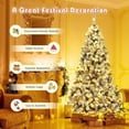 thumbnail image 2 of Artificial Christmas Tree, Xmas Pine Tree with Metal Christmas Tree Stand,Christmas Tree for Indoor and Outdoor Holiday Decoration (35 inch,Snow Frosted), 2 of 6