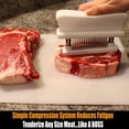 thumbnail image 4 of Aparato de cocina, ablandador de carne de acero inoxidable, penetración uniforme del calor, diseño ergonómico, cubierta protectora, apto para personas con artritis, asequible, no pulveriza la carne, 4 of 5
