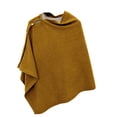thumbnail image 4 of Breezora Women's Elegant Cape With Gold Buttons Loose Fit Shawl Collar Outerwear For Autumn Versatile Styling One Size Size Yellow, 4 of 4