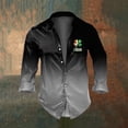 thumbnail image 1 of Blusa y camisa de manga larga con cuello vuelto para hombre, informal, a la moda, con botones, estampado degradado, camisa de manga larga con cuello vuelto, blusa de poliéster para hombre, 1 of 3