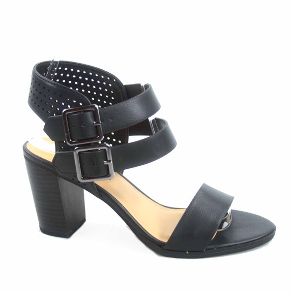 Appeal-s Women's Buckle Open Toe Ankle Strap Chunky Heels Sandals