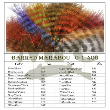 Montana Fly Company Barred Marabou Blood Quill - (1/8 (Best Fishing Lakes In Montana)
