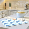thumbnail image 5 of Blue Bows Stripe Dish Drying Mat Kitchen Counter Mat Draining Mat Kitchen Accessories Dish Rack Pad for Dishes, Utensils, Countertops, Sinks 16x18in, 5 of 7