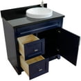thumbnail image 2 of Bellaterra Home 400700-37R-BU-BGRDR 37 in. Single Sink Vanity with Galaxy Granite Top, Blue & Black - Left Round Sink & Right Drawers, 2 of 10