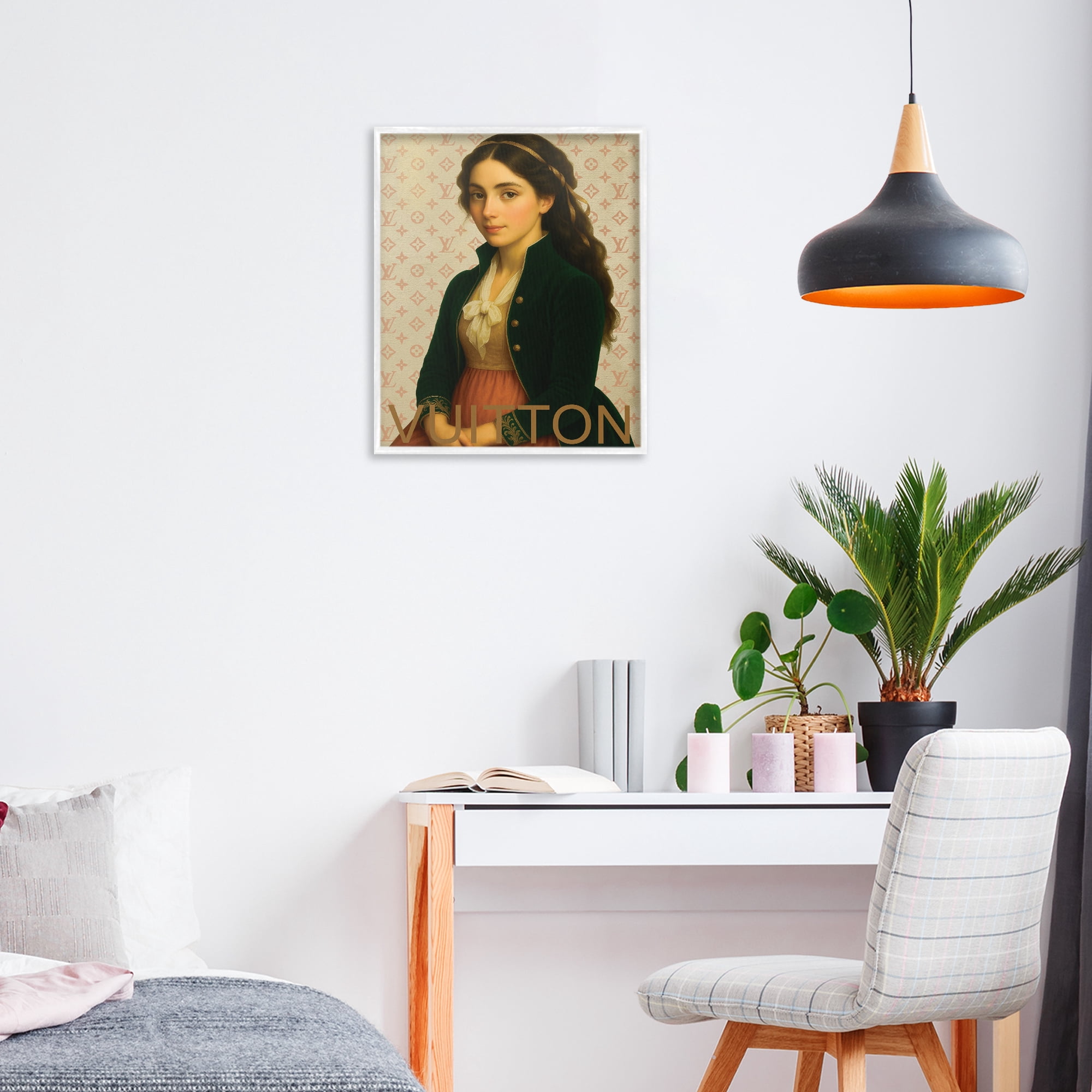 Stupell Industries Glam Gentlewoman in Spring White Framed Giclee Art, design by Grotto Studios
