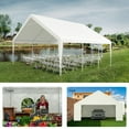 thumbnail image 3 of GOJOOASIS 20x20FT Carport Canopy Outdoor Garage with All-Season Tarp & Removable Sidewall Storage Shelter, 3 of 9