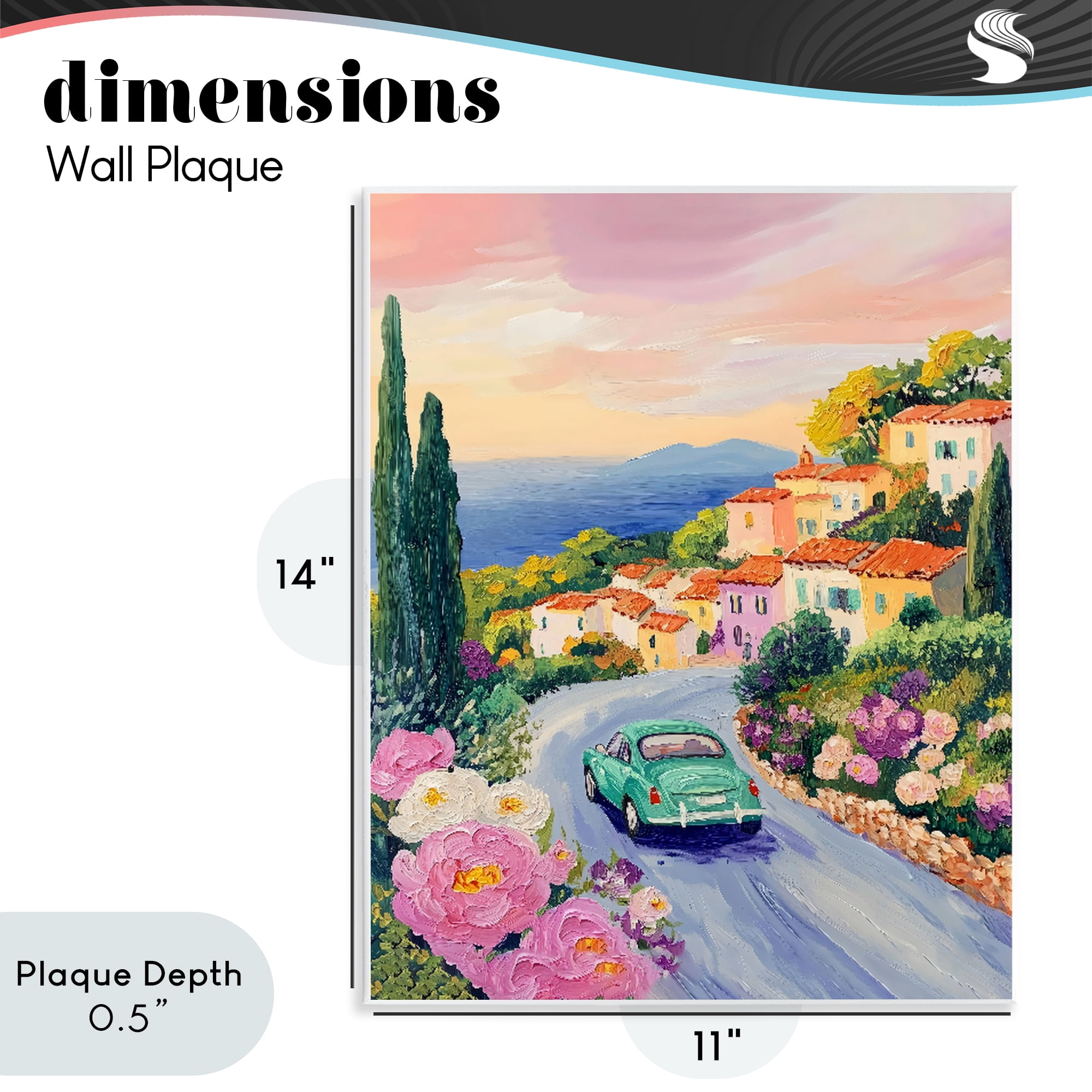 Stupell Industries Driving Along The Coast Wall Plaque Art, design by The Prints Vibe