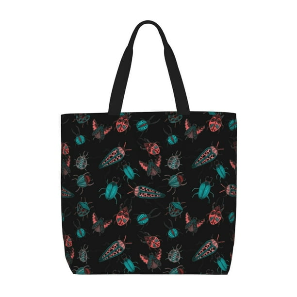 Balery Colorful Insect Bolsa de Mano para Mujeres con Cremallera, Bolsa de Gimnasio con Compartimentos, Bolsa para Laptop, Bolsa para Trabajo