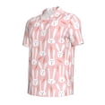 thumbnail image 2 of Xecao Cute Rabbit Carrot for Mens' Casual Short Sleeve Button-Down Polo Shirts for a Classic Golf Look, 2 of 9