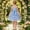 Blue, variant on KDFJPTH Girls Dresses Summer Tique Satin Trock Glitter Little Elegant Puff Sleeve Party Gown Occasions Sleeveless Bodice Full Skirt Sun Dress