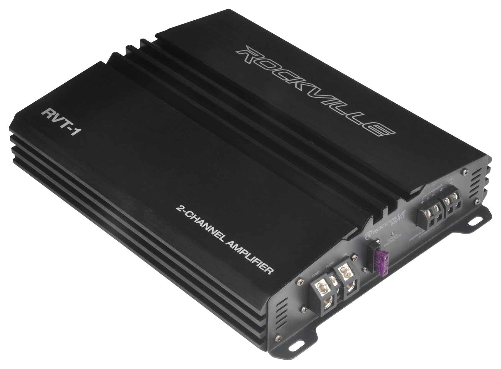 Rockville RVT-1 1000w Peak/250w RMS 2 Channel Car Amplifier+Amp Wire Kit