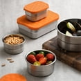 thumbnail image 2 of Yesbay Stainless Steel Snack Containers for Kids Leak Proof Toddler Food Container with Silicone Lids Stackable Metal Lunch Box for School And Daycare, 2 of 8