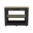 thumbnail image 6 of FM FURNITURE Brooklyn 46 Kitchen Island Black Oak Engineered Wood, 6 of 6