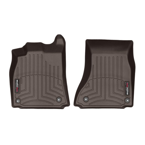 WeatherTech Custom Fit FloorLiners compatible with Audi S5, A5, S4, RS5, A4 - 1st Row (Driver & Passenger), Cocoa