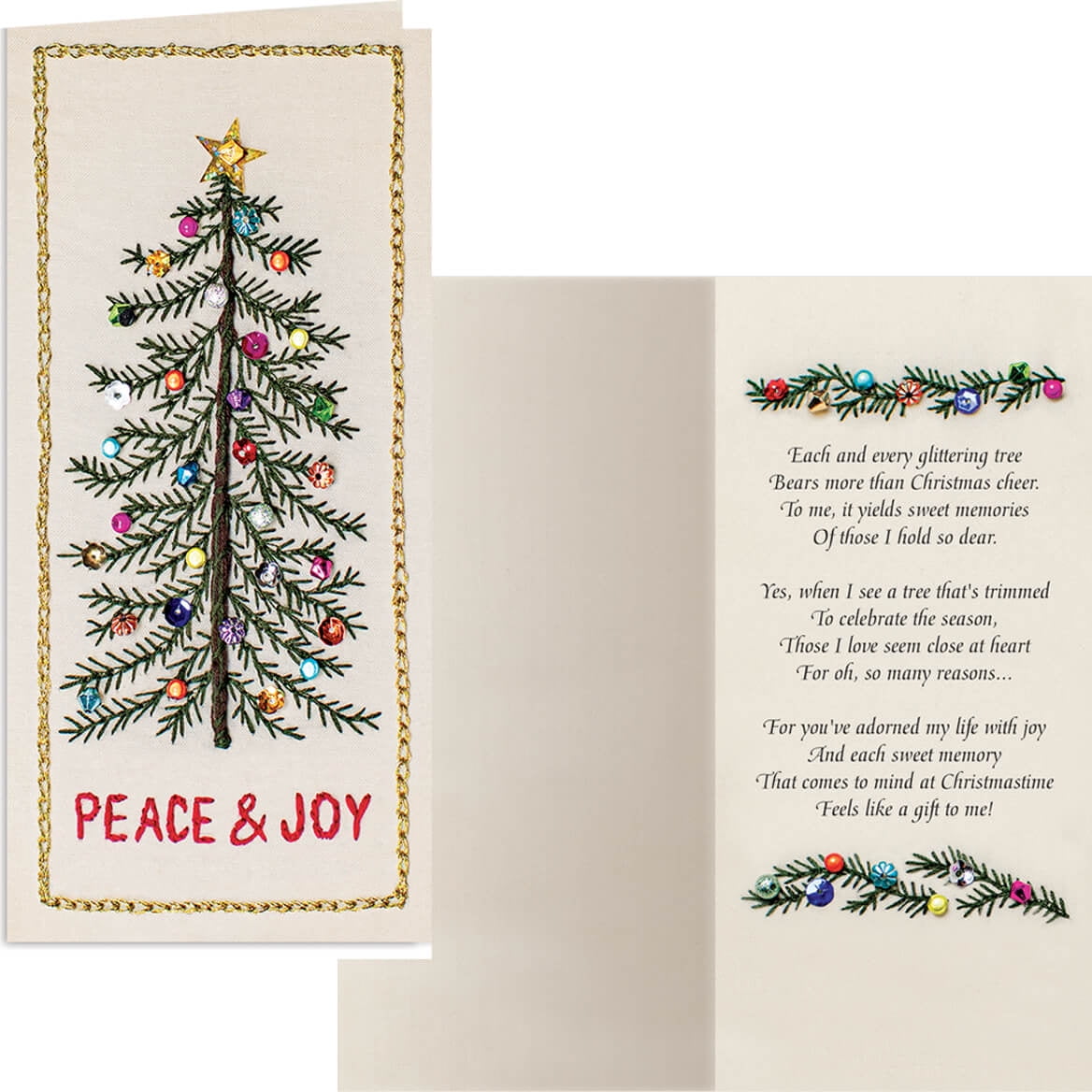 Biglietto D'Auguri Natalizio Paper House 'Thinking Of You' Con Lamina D'Oro E Busta Inclusa - 12,7x17,8 Cm - 6