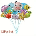 thumbnail image 5 of 12Pcs Sea Animal Balloons ,Cute Ocean Animal Foil Balloons Under the Sea Decoration for Girls Boys Ocean Themed Birthday Party Supplies, 5 of 6