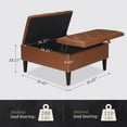 thumbnail image 3 of Dycanpo 36'' Storage Ottoman Lift Top Coffee Table with Wooden Legs for Living Room, Red Brown, 3 of 12
