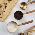 thumbnail image 5 of 1 juego de tazas medidoras de líquidos y de secado de acero inoxidable, pulidas en oro, para cocinar y hornear, 5 of 5