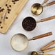 thumbnail image 5 of 1 juego de tazas medidoras de líquidos y de secado de acero inoxidable, pulidas en oro, para cocinar y hornear, 5 of 5
