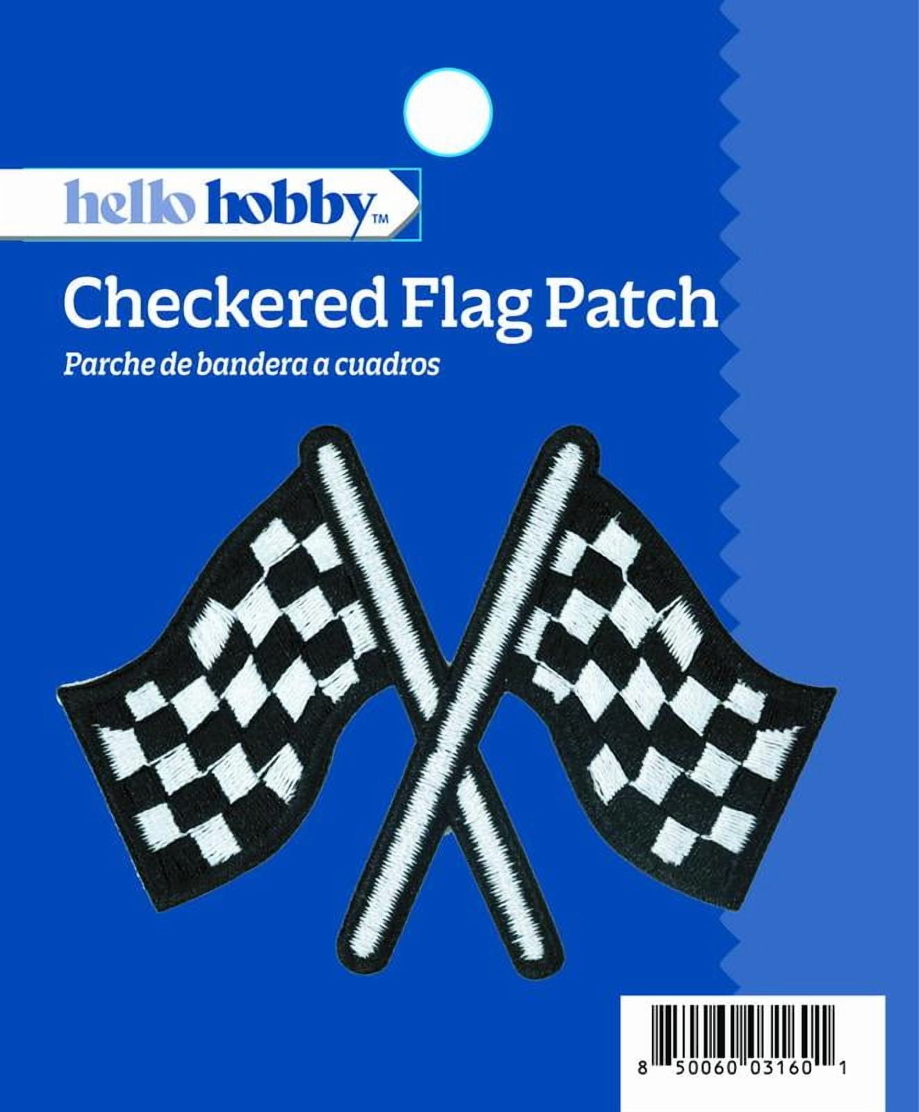 Hello Hobby Checkered Flag Patch