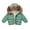 Green, variant on Esaierr 1-8 Years Boys Girls Hooded Short Outerwear for Kids Toddler,Winter Warm down Cotton Jacket,Zipper Puffer Cotton Coats