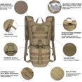 thumbnail image 3 of Mochila De Hidratación Con Bolsa De Hidratación De 2,5 L, Mochila De Hidratación Con Bolsa De Refrigeración Aislada Para Ciclismo, Senderismo, Ciclismo De Montaña, Ciclismo Y Actividades Al Aire Libre Afortunado Sencillez, 3 of 5