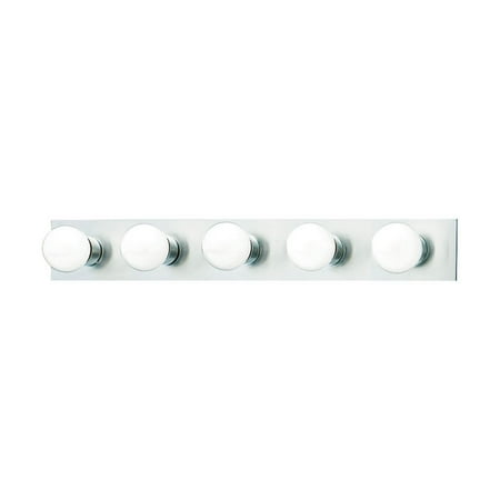 Silver Bathroom Vanity Light - ELK Lighting Vanity Strips 5 Light Bathroom Vanity Light