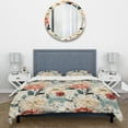 thumbnail image 3 of Designart "Soft Botanical Landscape I" Beige Floral Bedding Covert Set - Cottage Bed Set With 1 Sham, 3 of 5