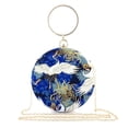 thumbnail image 5 of Womens Evening Bag Clutch Purse Luxury Handbag Embroidery Wedding Bag Crane-Print Small Round Evening Bag,Gold, 5 of 10