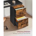thumbnail image 3 of VASAGLE 2-Drawer Vertical File Cabinet, Filing Cabinet for Home Office, Printer Stand, with 2 Lockable Drawers, Adjustable Hanging Rail, Rustic Brown, 3 of 6