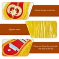 thumbnail image 4 of 1set 1 pairs Polyester Tassel Epaulettes Shoulder Badges with Star Alloy Findings Red 200x110x15mm, 4 of 6