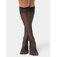 thumbnail image 2 of No nonsense Women's Sheer Knee Highs with Comfort Top 8 Pair Pack, Midnight Black, One Size, 2 of 4