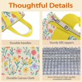 thumbnail image 4 of Pioneer Flower Floral Print Pattern Insulated Lunch Bag for Women & Adults,Large Portable Soft Cooler Lunch Bag,Thermal Food Storage Tote with Pearl Cotton,8.66L,8.75x5.75x9.5 Inch, 4 of 6