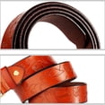 thumbnail image 4 of Cinturón de cuero con hebilla de flor Sonducket para mujer PU Premium Bronceado suave, 4 of 6