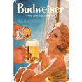 thumbnail image 1 of Placa Metal Vintage Budweiser Girl Pintura Hierro Rectangular Pared 20x30cm, 1 of 9