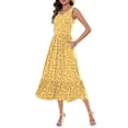 thumbnail image 4 of OutfitShow Summer Maxi Dresses for Women Sleeveless Casual Flowy Tiered Dress Vacation Beach Sundresses with Pockets, 4 of 8