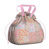 Pioneer Flower Drawstring Lunch Bag Women - Drawstring Lunch Bag Insulated for Work Office - Stain-Resistant Large Lunchbags for Women with Multi-Pockets