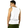 thumbnail image 2 of Mato & Hash Mens 100% Cotton Tank Top Shirt - White CA6100 XL, 2 of 4