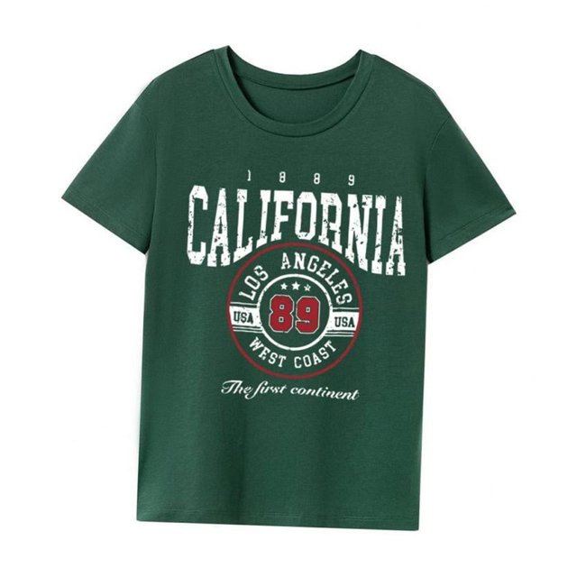 Camiseta básica para mujer, cuello redondo, para vacaciones, caminar, ir de compras, regalo para mujer SG