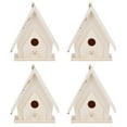 thumbnail image 3 of LHCER 4Pcs Mini Hanging Wooden Bird House Nests Cage Ornament Crafts For Garden Courtyard Decor,Wooden Bird House,Outdoor Bird House, 3 of 8