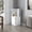White, variant on Melamine-coated Particle Board Construction | Spacious Open Shelves and Hidden Compartments in Living Area | Save Space and Keep Bar Items Neat