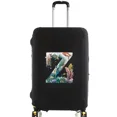 thumbnail image 1 of Luggage Covers Protective Cover Travel Luggage Scratch Proof Dust Cover Reusable Dust Cover Washable Fish Letter Print Pattern 8fish letter Z M, 1 of 6