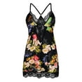 thumbnail image 2 of JustVH Plus Size Women Strappy Lace Lingerie Patchwork Babydoll Nightdress Nightwear, 2 of 7